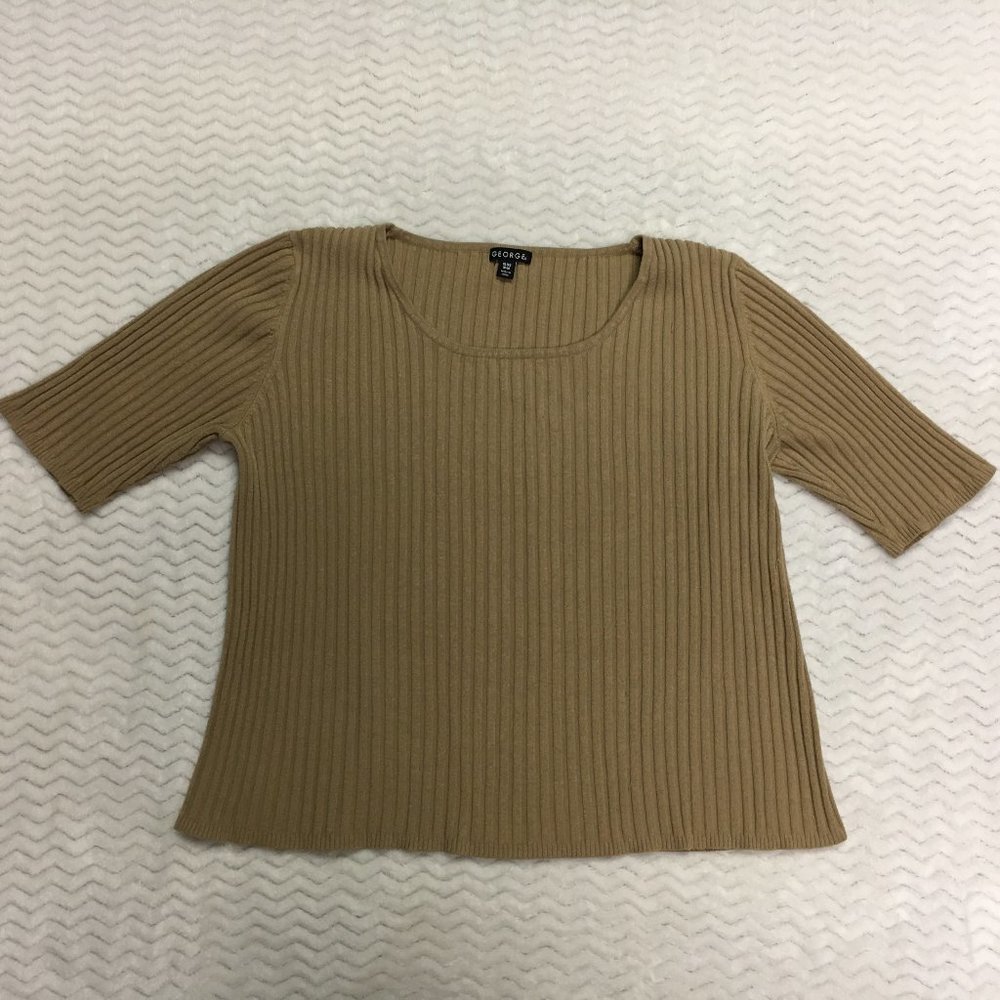 George Ribbed Short Sleeve Sweater - Size: XLarge 16/18